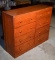 Vintage Pine 8-Drawer Double Dresser