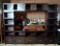 Contemporary Modern Wooden Media / Entertainment Unit w/ 4 Sections, 5 Drawers At Bottom