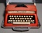Vintage Red Tom Thumb President Toy Typewriter w/ Case