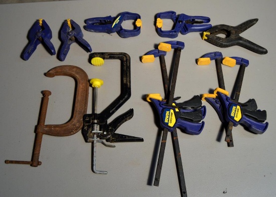 Lot of Misc. Smaller Clamps: Irwin and Others