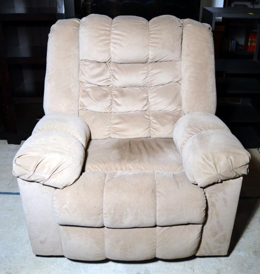 Beige Upholstered Ashley Recliner