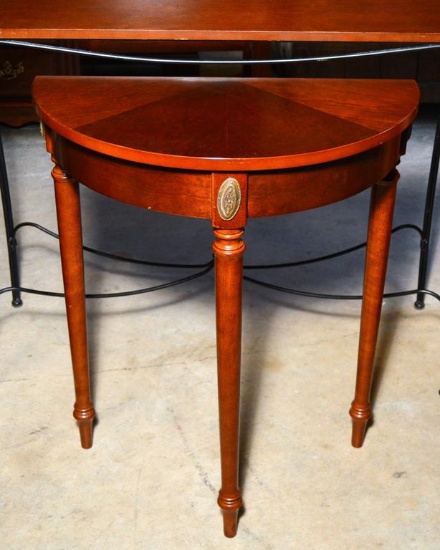 Bombay Company Mahogany Demilune Side Table