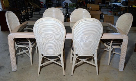 Set Of 6 Beautiful American Drew Contemporary Modern Dining Chairs, Upholstered Slip Seats