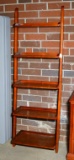 Contemporary Cherry Wood Ladder Shelf