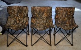 Lot of 3 Realtree Hardwoods Camo Camp Chairs