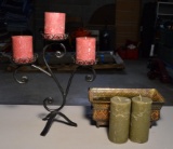Decorative Candle & Candleholder Lot