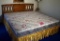 Vintage Walnut Headboard King Bed w/ Jamison VitaPedic Mattress & Springs, Bed Frame