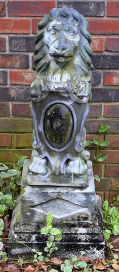 Large Outdoor Concrete Lion Yard Statue