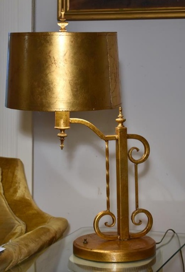 Vintage Gilt Metal Table Lamp