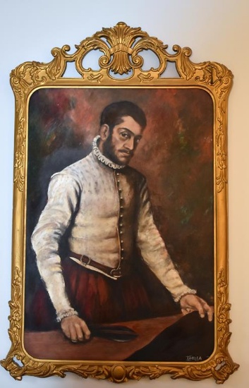 Idella, Spanish Man, Acrylic On Board, Framed