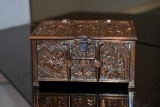 Small Copper / Bronze Clad Lidded Wooden Box