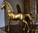 Large 22” L Brass Horse Statue