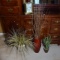 Lot Of Three Planters w/ Artificial Plants