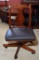 Rolling Cherry Desk / Swivel Chair