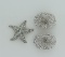 Lot Of Jarin Rhinestone Studded Earrings & A Starfish Rhinestone Studded Pendant