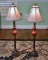 Pair of Bronze Finish Metal Sideboard Table Lamps