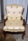 Ivory Color /Tree Upholstery Arm Chair