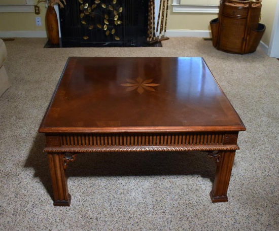Inlaid Wood Coffee Table