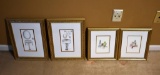 Lot Of Four Framed Art Prints