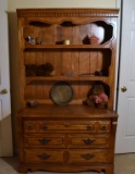 Oak Chest w/ Book Hutch, Lots 13-15 Match