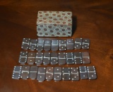 10,000 Villages Kenyan Made Dominoes Game Set & Storage Box