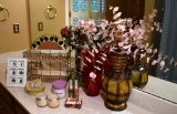 Lot Of Nice Decor & Unused Candles