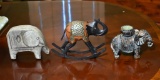 Lot Of Three Elephant Decor Items