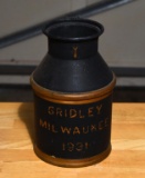 Gridley Milwaukee 1931 Metal Can