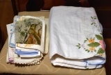 Lot Of Embroidered Linens