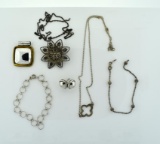 Lot of Sterling Silver Jewelry (Some Broken), 46 Grams