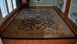 Capel 100% Wool Black and Onyx Gold Rug, 8' 8” x 11' 6”