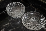 Fostoria American Lady Glass Divided & Open Relish Dishes