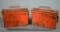 Pair of Carboloy Ammo Boxes, Old Red Paint