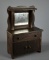 Antique Dollhouse Furniture: Wooden Dresser w/ Mirror