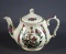Sadler Porcelain Teapot with Hand Painted Flowers, Made In England