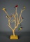 Decorative Carved Wood Tree with Carved & Hand Painted Birds by Lynn Bressioni