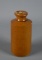 Antique 19th C. English Bourne Denby Salt Glazed Stoneware Ink Bottle w/ Pouring Spout Lip