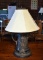 Antique Silver Plate Water Kettle Electric Table Lamp