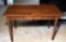Rustic Primitive Work / Kitchen Table, Walnut Top On Oak Base & Legs, Central Drawer