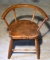 Antique 18th / 19th C. Primitive Oak Child's Country Windsor Chair