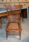 Antique Pressed Oak Caned Seat Side Chair