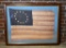 Old Betsy Ross Style 13-Star American Flag, Flown on US Aircraft Carrier, Framed