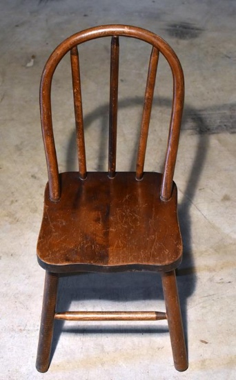Vintage Hardwood Child's Windsor Chair