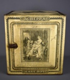 Antique Schepp's Litho Tin Cake Box