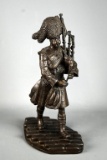 Vintage 1983 Heredities Tom Mackie Bronze “Pipe Major” Scottish Bagpiper Sculpture