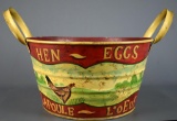 Painted Metal Egg Basket