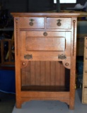 Antique 19th C. Barber's Cabinet from Barber Shop, Downtown Asheville, NC