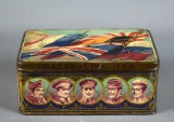 Antique British Mazawattee Tea One Pound Litho Tin Box