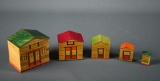 Russian Style Nesting Colorful Wood Houses