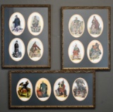 Set of 3 Scottish Clansmen Themed Prints, Framed
